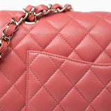 CHANEL Handbag Pink 18S Pink Caviar Quilted Classic Flap Small Light Gold Hardware - Redeluxe