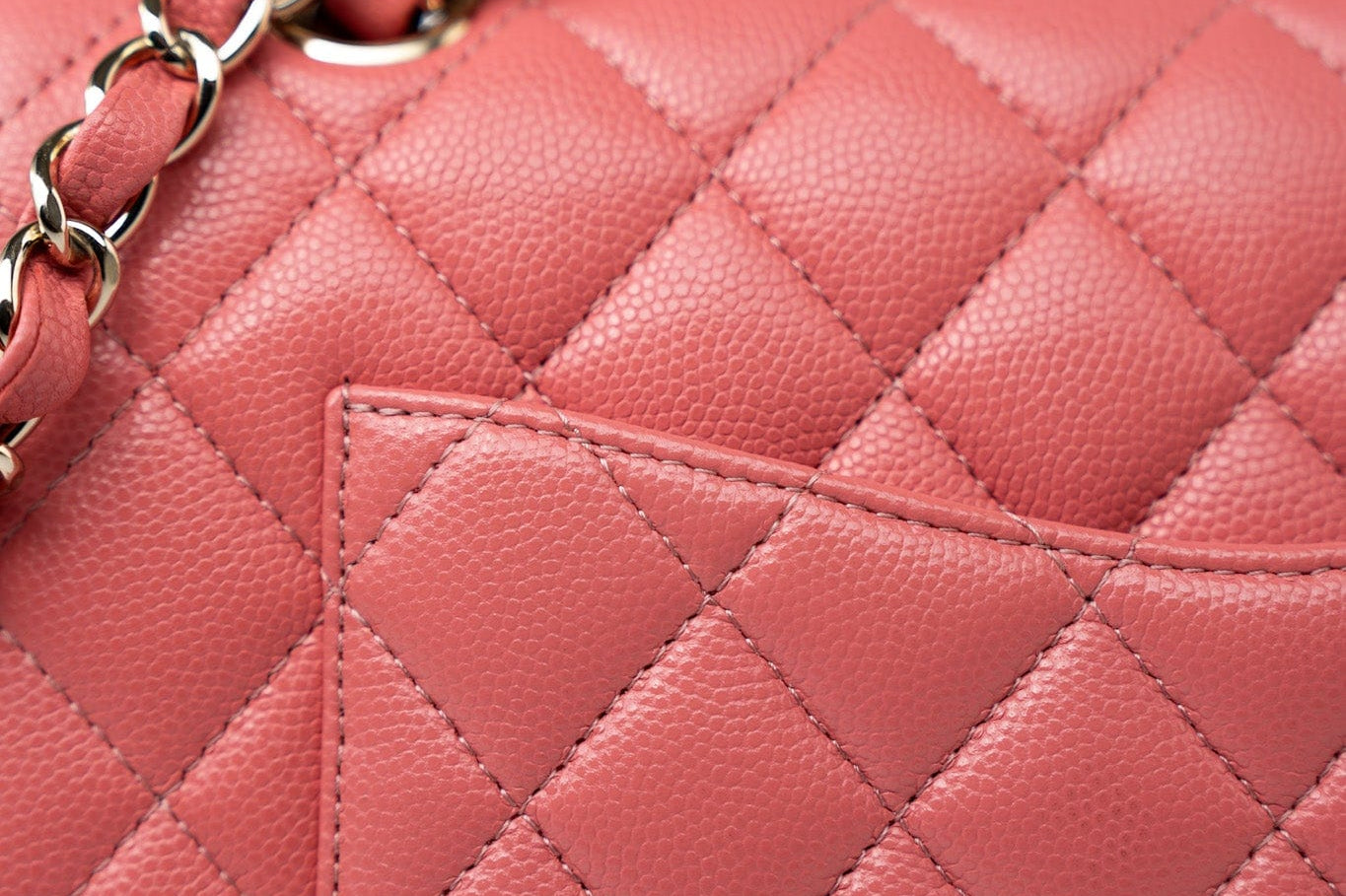 CHANEL Handbag Pink 18S Pink Caviar Quilted Classic Flap Small Light Gold Hardware - Redeluxe