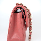 CHANEL Handbag Pink 18S Pink Caviar Quilted Classic Flap Small Light Gold Hardware - Redeluxe