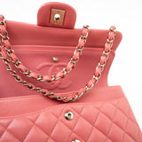 CHANEL Handbag Pink 18S Pink Caviar Quilted Classic Flap Small Light Gold Hardware - Redeluxe