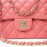 CHANEL Handbag Pink 18S Pink Caviar Quilted Classic Flap Small Light Gold Hardware - Redeluxe