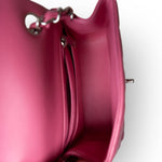 CHANEL Handbag Pink 19C Pink Lambskin Quilted Mini Square Flap Silver Hardware - Redeluxe