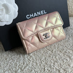 CHANEL Handbag Pink 21K Pink Iridescent Key Holder Wallet SHW - Redeluxe