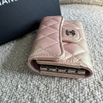 CHANEL Handbag Pink 21K Pink Iridescent Key Holder Wallet SHW - Redeluxe