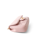 CHANEL Handbag Pink 22B Light Pink Lambskin Quilted Mini Heart Charms Flap Antique Gold Hardware - Redeluxe
