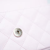CHANEL Handbag Pink 22P Light Pink Caviar Quilted Flap Phone Holder with Classic Chain LGHW - Redeluxe