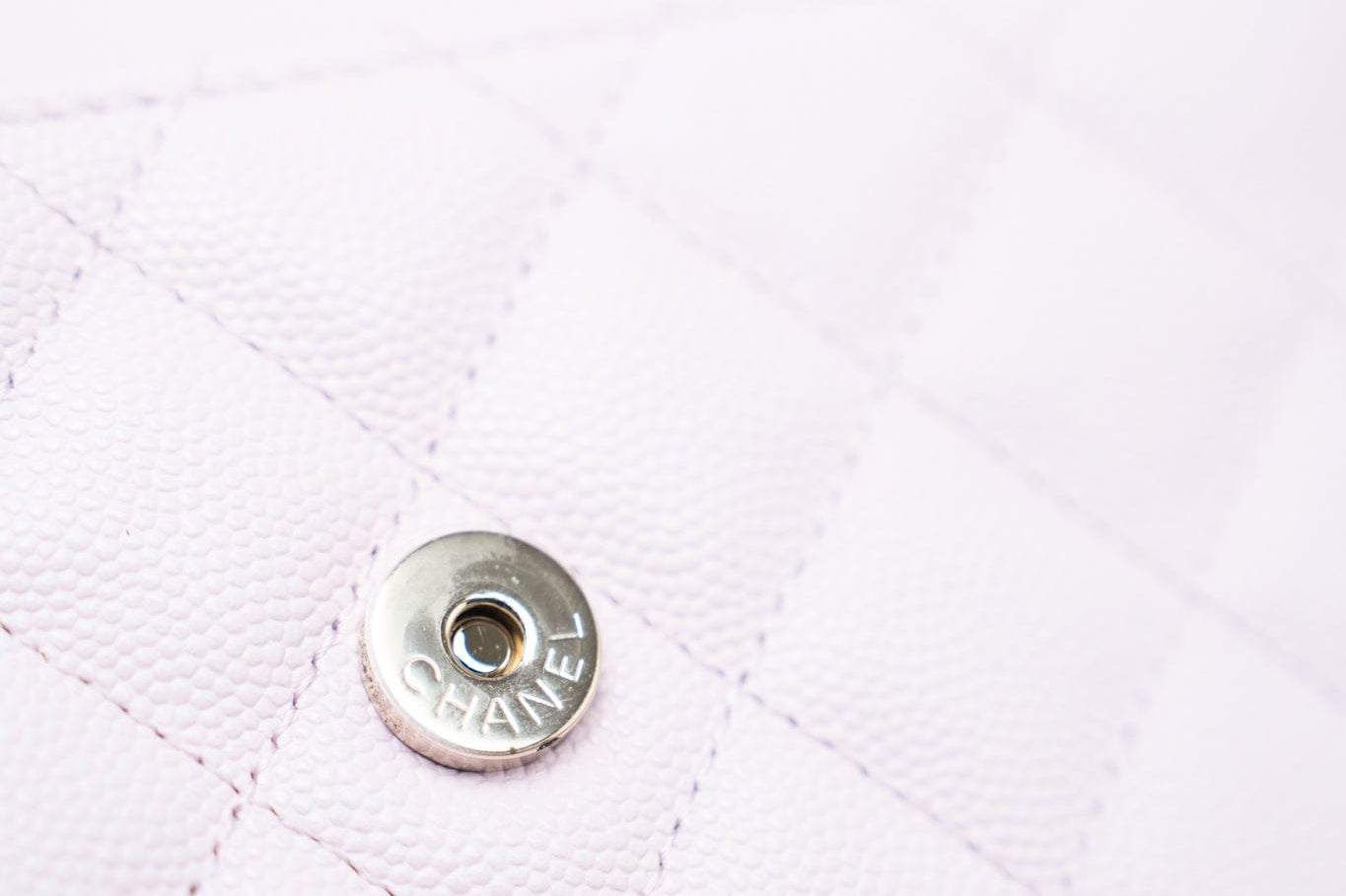 CHANEL Handbag Pink 22P Light Pink Caviar Quilted Flap Phone Holder with Classic Chain LGHW - Redeluxe