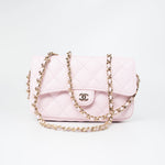 CHANEL Handbag Pink 22P Light Pink Caviar Quilted Flap Phone Holder with Classic Chain LGHW - Redeluxe