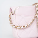 CHANEL Handbag Pink 22P Light Pink Caviar Quilted Flap Phone Holder with Classic Chain LGHW - Redeluxe