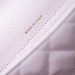 CHANEL Handbag Pink 22P Light Pink Caviar Quilted Flap Phone Holder with Classic Chain LGHW - Redeluxe