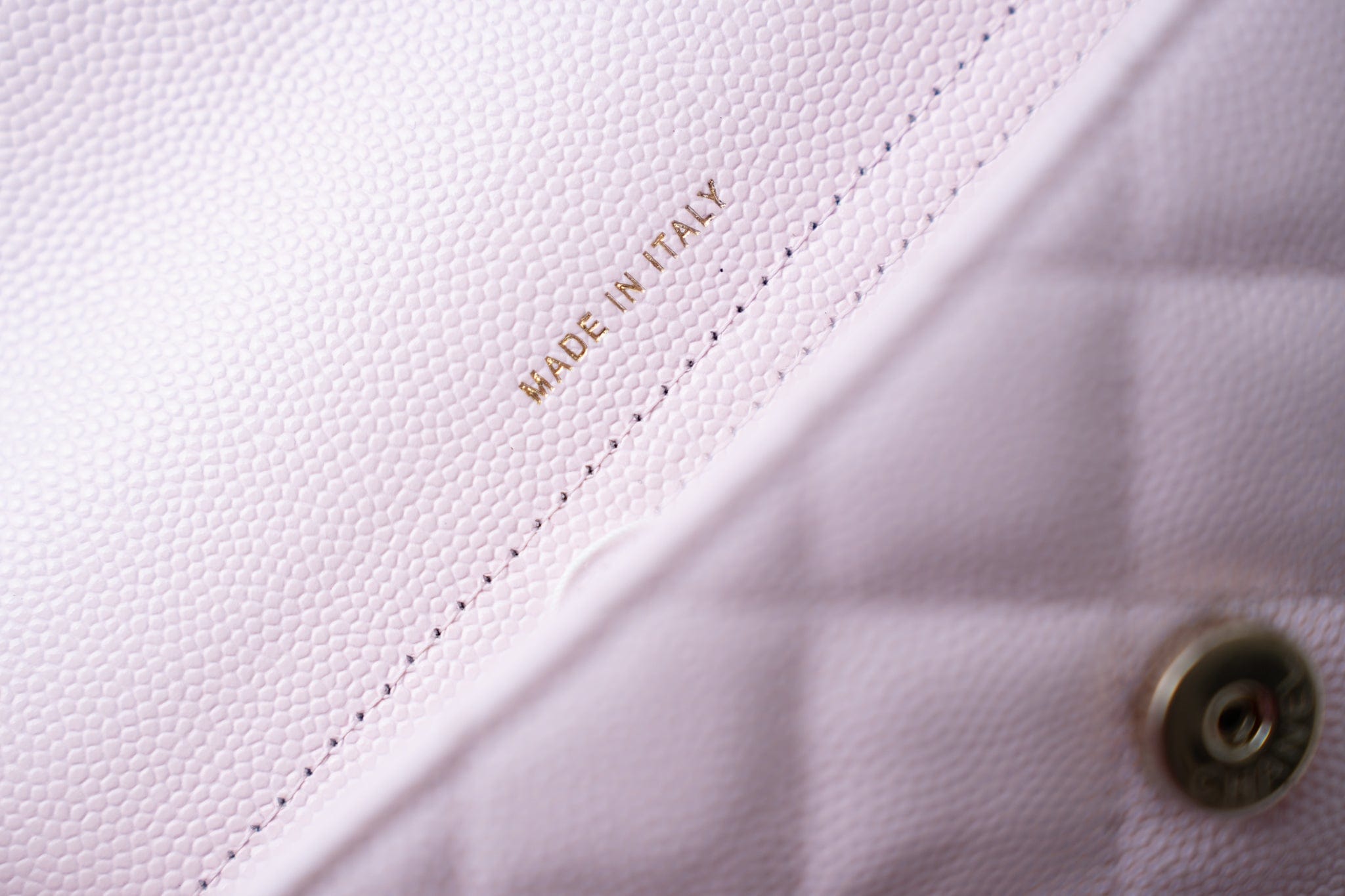 CHANEL Handbag Pink 22P Light Pink Caviar Quilted Flap Phone Holder with Classic Chain LGHW - Redeluxe