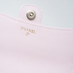 CHANEL Handbag Pink 22P Light Pink Caviar Quilted Flap Phone Holder with Classic Chain LGHW - Redeluxe