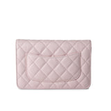 CHANEL Handbag Pink 22S Light Pink Caviar  Quilted Wallet On Chain (WOC) LGHW - Redeluxe