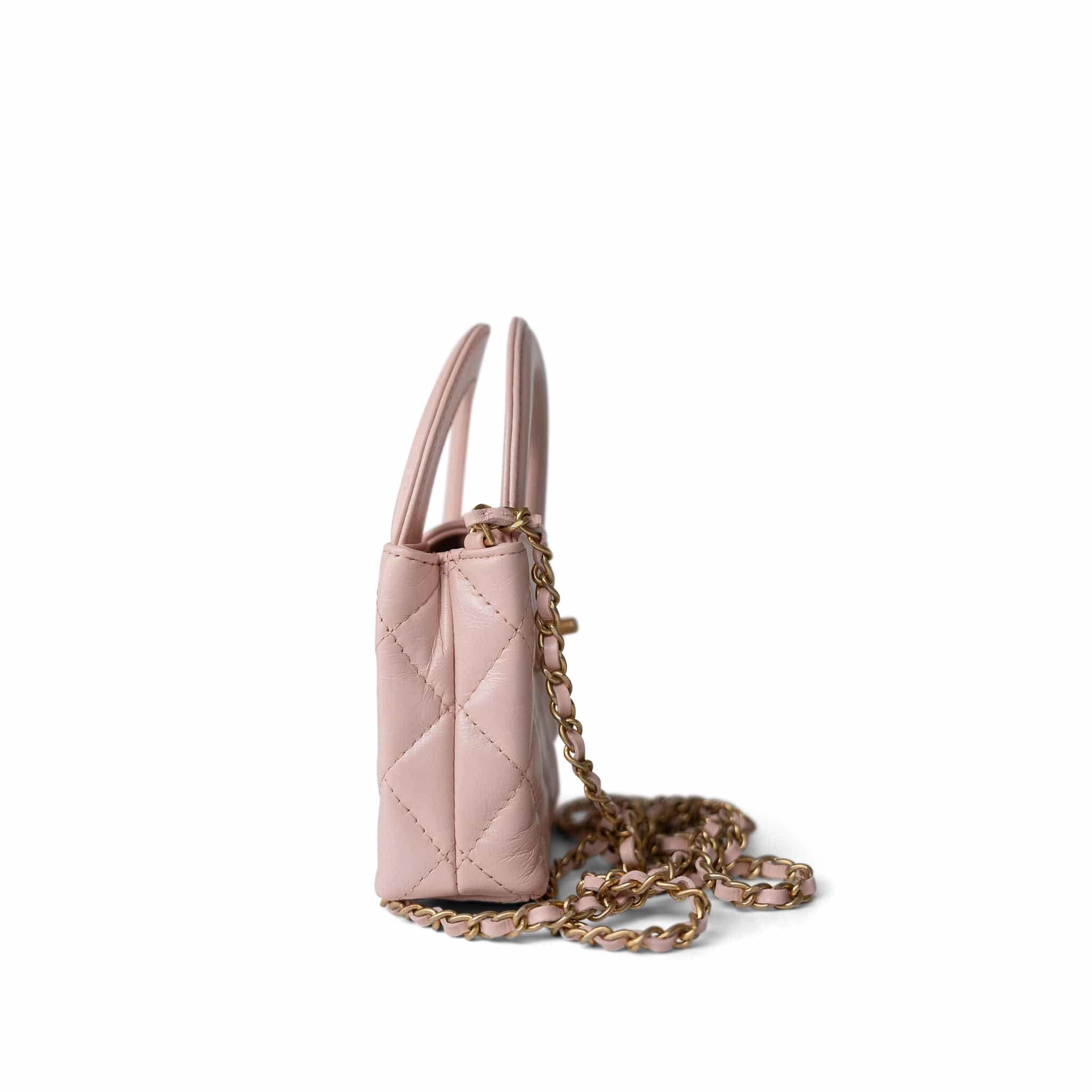 25S◆ピンクがキュート♪◆CHANEL kelly ショルダーバッグ ミニ Chanel Small Kelly Shopper Dark Pink Jersey Brushed Gold