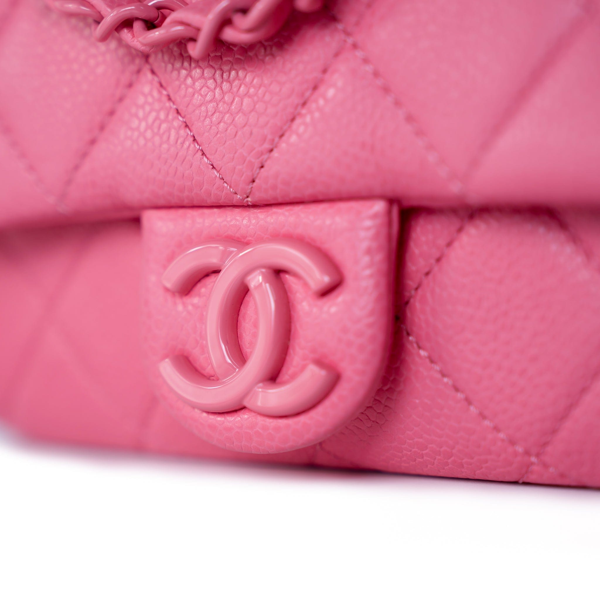 CHANEL Handbag Pink Pink Caviar Quilted Incognito Square Flap Bag - Redeluxe