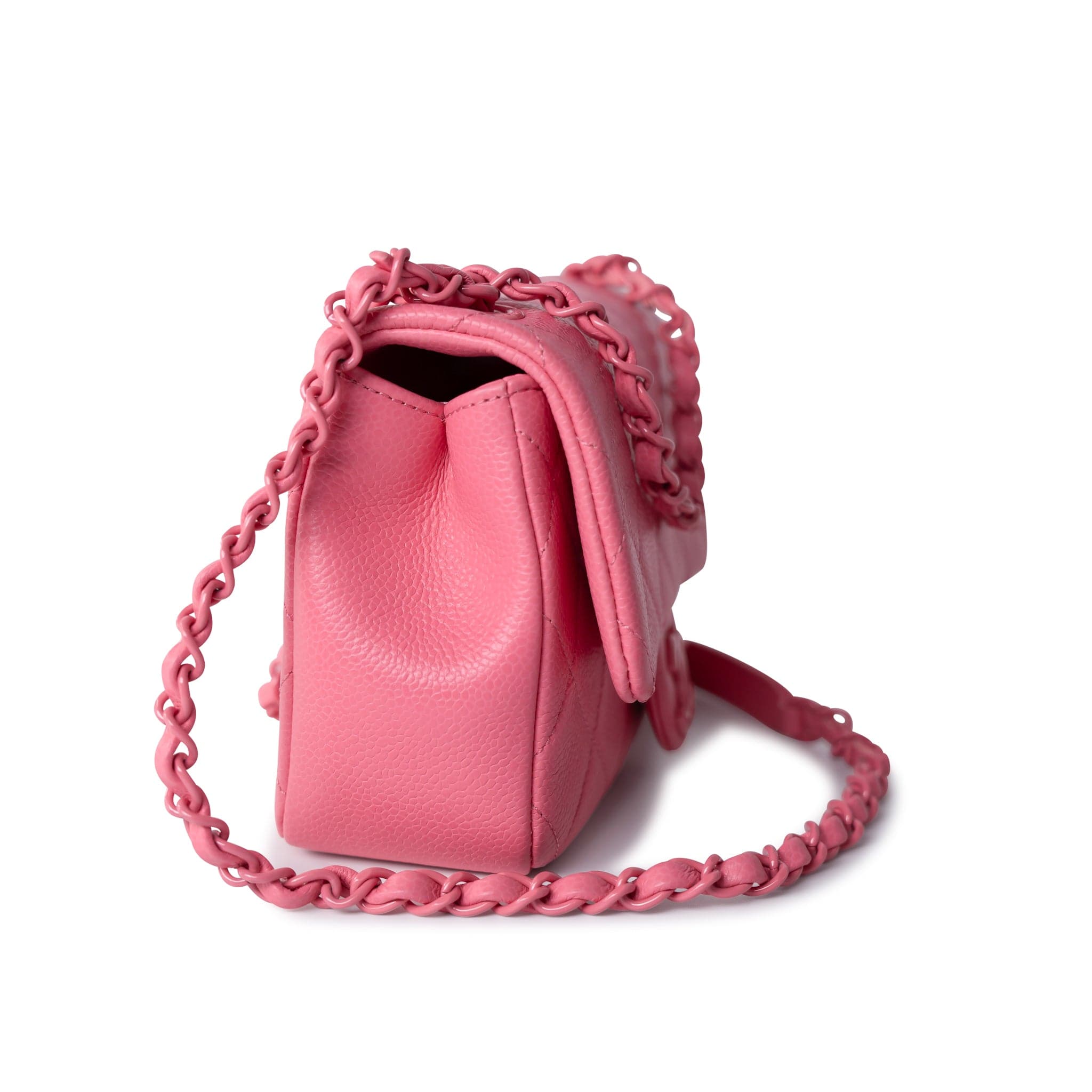 CHANEL Handbag Pink Pink Caviar Quilted Incognito Square Flap Bag - Redeluxe