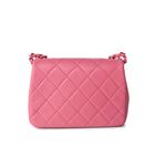 CHANEL Handbag Pink Pink Caviar Quilted Incognito Square Flap Bag - Redeluxe