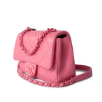 CHANEL Handbag Pink Pink Caviar Quilted Incognito Square Flap Bag - Redeluxe