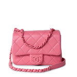 CHANEL Handbag Pink Pink Caviar Quilted Incognito Square Flap Bag - Redeluxe