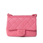 CHANEL Handbag Pink Pink Caviar Quilted Incognito Square Flap Bag - Redeluxe