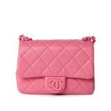 CHANEL Handbag Pink Pink Caviar Quilted Incognito Square Flap Bag - Redeluxe