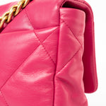 CHANEL Handbag Pink Pink Goatskin Quilted 19 Flap Small Mixed Hardware - Redeluxe