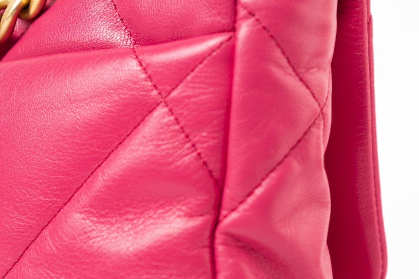 CHANEL Handbag Pink Pink Goatskin Quilted 19 Flap Small Mixed Hardware - Redeluxe