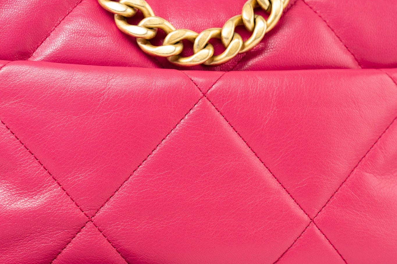 CHANEL Handbag Pink Pink Goatskin Quilted 19 Flap Small Mixed Hardware - Redeluxe