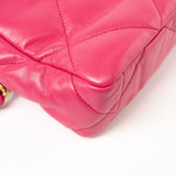 CHANEL Handbag Pink Pink Goatskin Quilted 19 Flap Small Mixed Hardware - Redeluxe