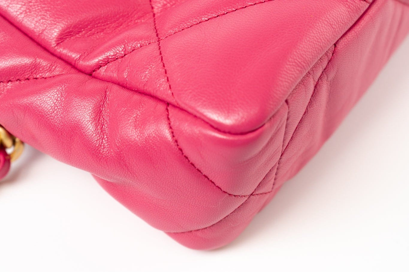 CHANEL Handbag Pink Pink Goatskin Quilted 19 Flap Small Mixed Hardware - Redeluxe