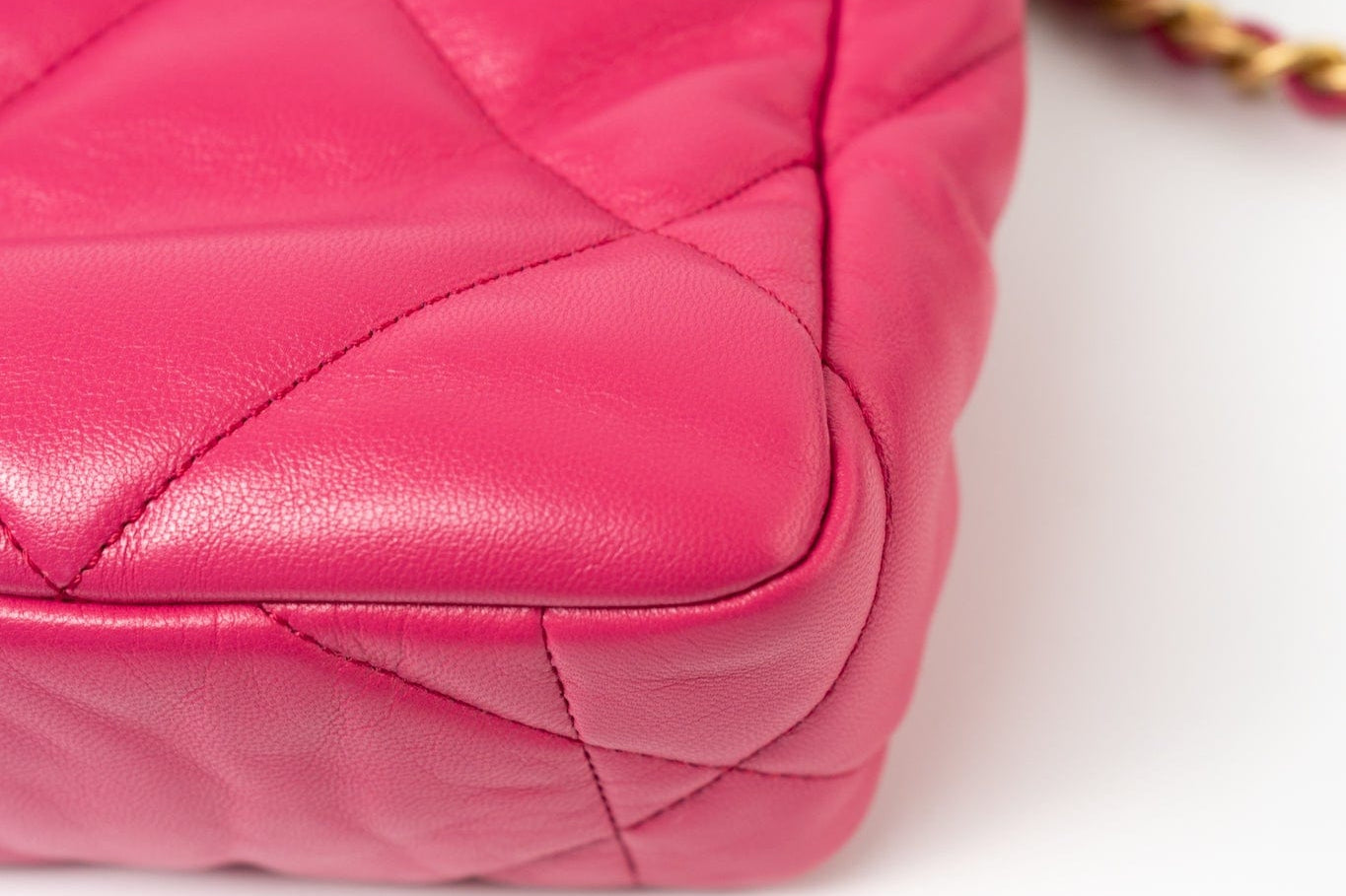 CHANEL Handbag Pink Pink Goatskin Quilted 19 Flap Small Mixed Hardware - Redeluxe