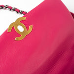 CHANEL Handbag Pink Pink Goatskin Quilted 19 Flap Small Mixed Hardware - Redeluxe