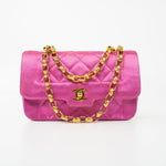 CHANEL Handbag Pink Satin Quilted Single Flap Mini Gold Hardware - Redeluxe