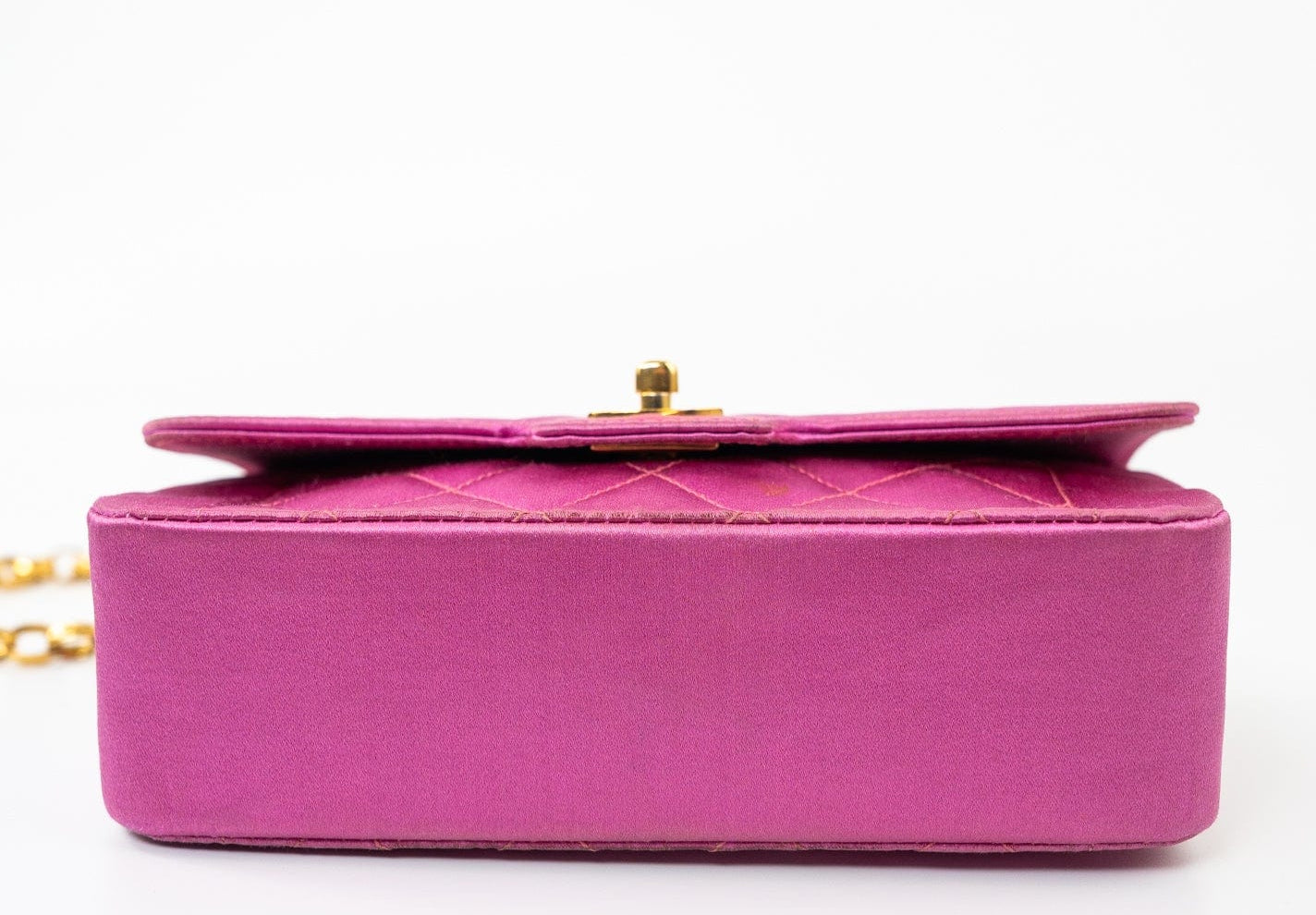 CHANEL Handbag Pink Satin Quilted Single Flap Mini Gold Hardware - Redeluxe