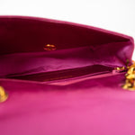 CHANEL Handbag Pink Satin Quilted Single Flap Mini Gold Hardware - Redeluxe