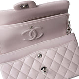 CHANEL Handbag Purple 21B Light Purple Lambskin Quilted Classic Flap Small Silver Hardware - Redeluxe