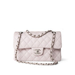 CHANEL Handbag Purple 21B Light Purple Lambskin Quilted Classic Flap Small Silver Hardware - Redeluxe