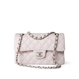 CHANEL Handbag Purple 21B Light Purple Lambskin Quilted Classic Flap Small Silver Hardware - Redeluxe
