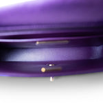 CHANEL Handbag Purple 24C Shiny Purple Calfskin Quilted Flap Bag & Coin Purse - Redeluxe
