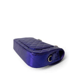 CHANEL Handbag Purple 24C Shiny Purple Calfskin Quilted Flap Bag & Coin Purse - Redeluxe