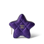 CHANEL Handbag Purple 24C Shiny Purple Calfskin Quilted Flap Bag & Coin Purse - Redeluxe