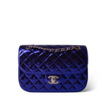 CHANEL Handbag Purple 24C Shiny Purple Calfskin Quilted Flap Bag & Coin Purse - Redeluxe