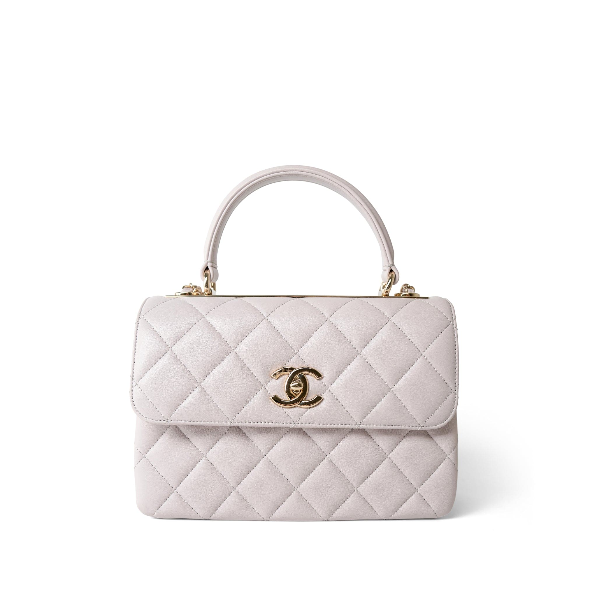 CHANEL Handbag Purple Lilac Lambskin Quilted Trendy CC Small Light Gold Hardware - Redeluxe