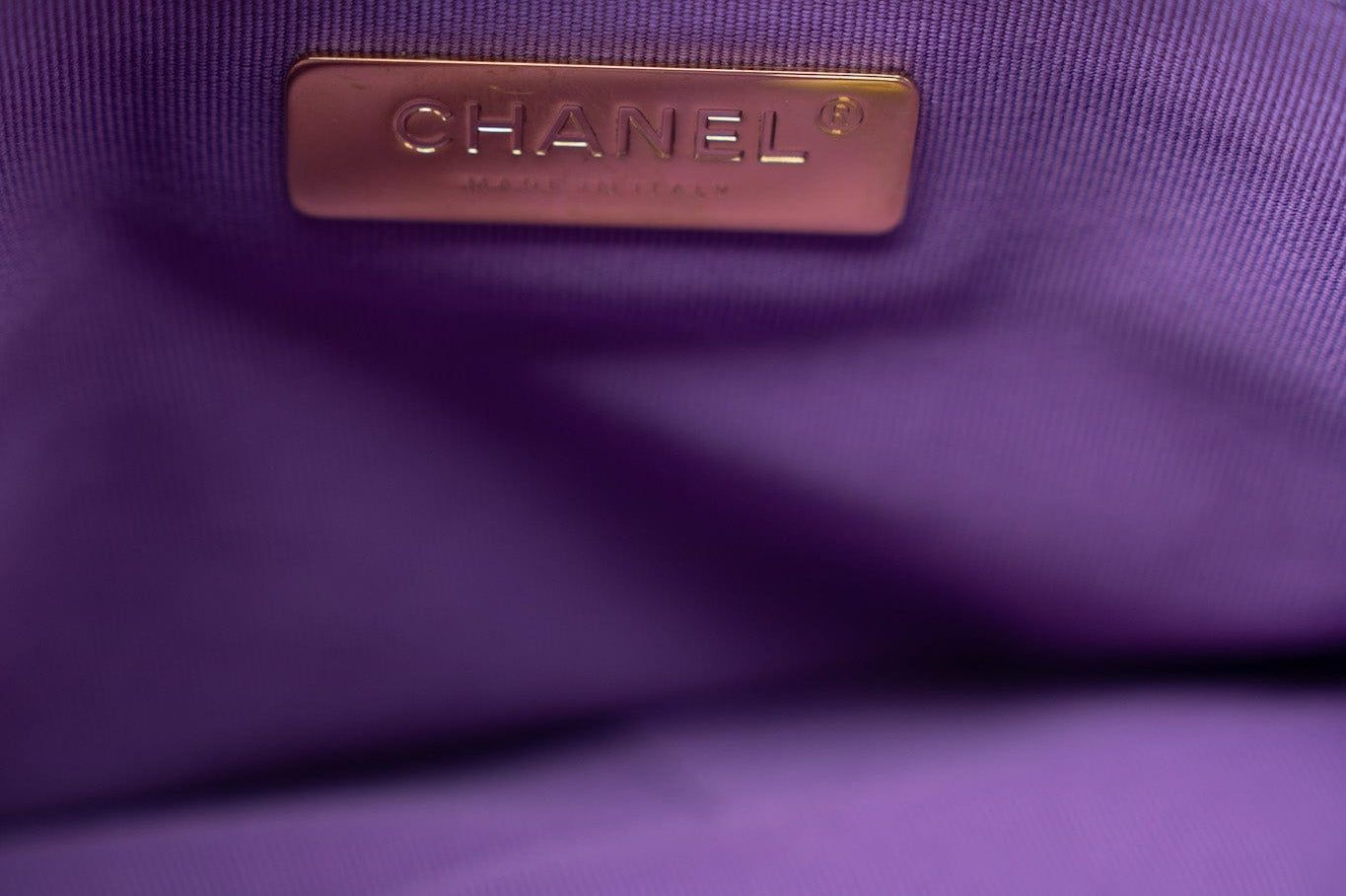 CHANEL Handbag Purple Tweed Quilted 19 Flap Large Mixed Hardware - Redeluxe