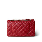 CHANEL Handbag red 21S Iridescent Red Classic Flap Medium Light Gold Hardware - Redeluxe