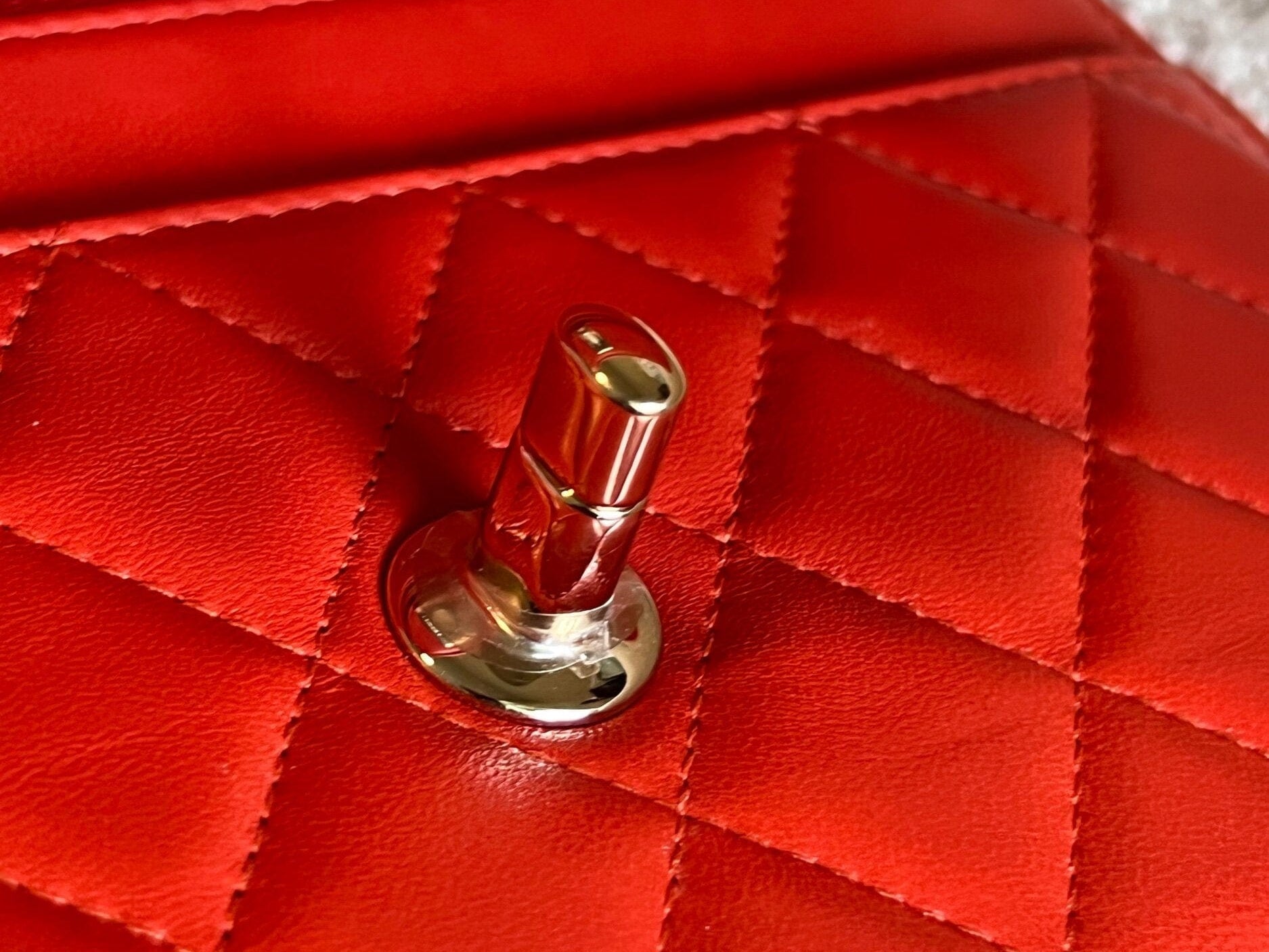 CHANEL Handbag Red Lambskin Quilted Trendy CC Wallet on Chain (WOC) - Redeluxe