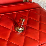 CHANEL Handbag Red Lambskin Quilted Trendy CC Wallet on Chain (WOC) - Redeluxe