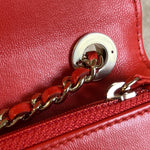 CHANEL Handbag Red Lambskin Quilted Trendy CC Wallet on Chain (WOC) - Redeluxe