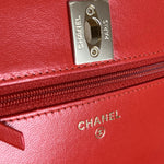 CHANEL Handbag Red Lambskin Quilted Trendy CC Wallet on Chain (WOC) - Redeluxe