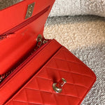 CHANEL Handbag Red Lambskin Quilted Trendy CC Wallet on Chain (WOC) - Redeluxe